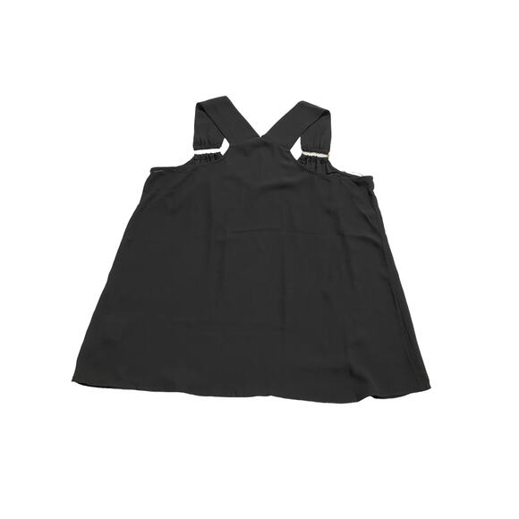 Lily white women halter neck blouse sleeveless sz xs black top sleeveless - Picture 7 of 16